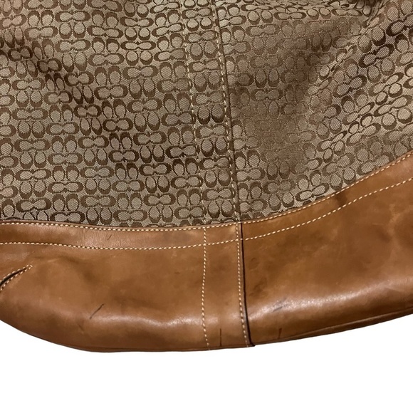 COACH SIGNATURE CROSSBODY BAG PURSE F10416 BROWN LEATHER - Picture 11 of 16